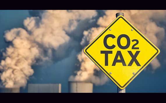 Carbon Cycle Social Costs CO2 Tax Sign Illustration